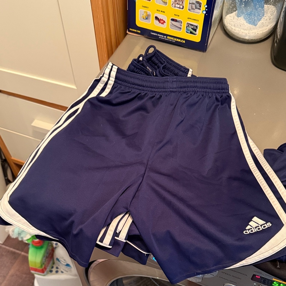 Adidas Kids Navy Blue Athletic Shorts …. 4 pairs!